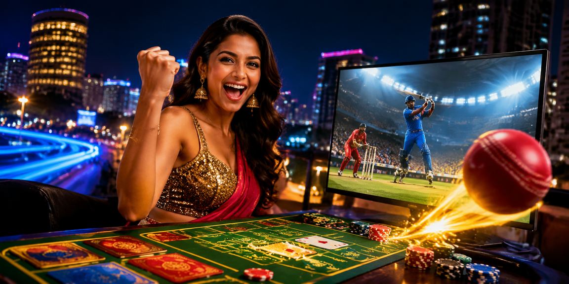 Live Teen Patti table in India with cards and chips
